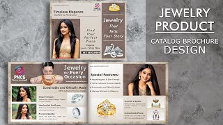 Product Catalog Brochure Design In Photoshop For Jewelry Brand  Brochure Design  Catalogue Design [upl. by Aihtenyc108]