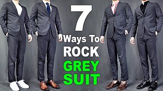 7 Ways To ROCK Charcoal Grey Suits  Men’s Outfit Ideas [upl. by Notelrac102]