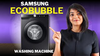 👆Samsung AI Ecobubble Washing Machine Demo and review [upl. by Ellevehs726]