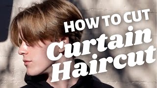 How To Cut Curtain Haircut [upl. by Urbano]