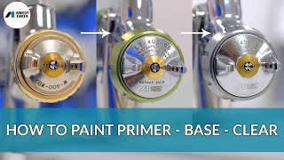 How to Paint Primer Base and Clear – Three stage application [upl. by Tobie266]