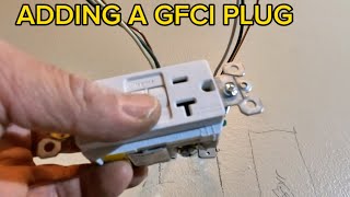 Easily add a GFCI plug into existing wall DIY [upl. by Wie747]