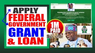 Grant Update Federal Government Opens Portal for Conditional Grant amp Loan  Apply [upl. by Milewski]