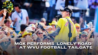 mgk  Country RoadsLonely Road FULL PERFORMANCEmulticam at West Virginia Football [upl. by Engapmahc]