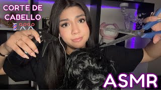 ASMR SPA español  TE HAGO UN CORTE DE CABELLO  MASAJE craneal SUPER relajante peluquería [upl. by Aisinoid40]