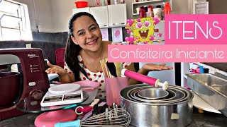 PRINCIPAIS UTENSÍLIOS PARA INICIAR NA CONFEITARIA  Itens essenciais para confeiteiras iniciantes😍 [upl. by Yenahpets]