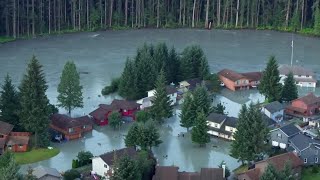 Glaciallydammed lake releases resulting in flooding for Juneau neighborhoods [upl. by Harret]