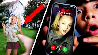 CALLING THE REAL JOJO SIWA SHE BROKE INTO MY HOUSE [upl. by Nanda371]