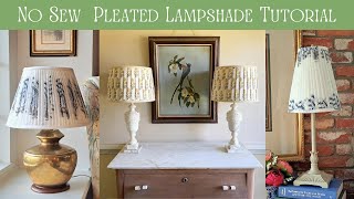 No Sew Pleated Lampshade Tutorial Home Decorating DIY [upl. by Sibylle984]