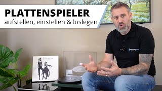 Plattenspieler anschließen einstellen und loslegen  alle Grundlagen erklärt [upl. by Teirtza]