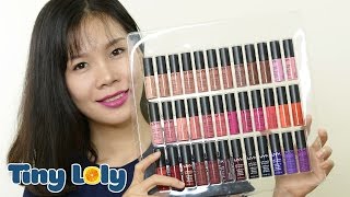 Swatch  Review son kem NYX soft matte lip cream FULL 36 màu  Tiny Loly [upl. by Enomsed]