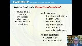 Transformational Leadership Chap 8 Leadership by Northouse 8th edition [upl. by Tcideneb]