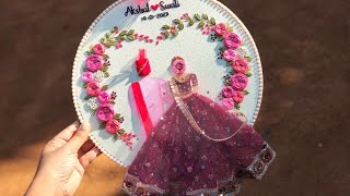 Embroidery Hoop Art with Free Pattern ❤️ Couple Embroidery Hoop  Gossamer [upl. by Joletta]