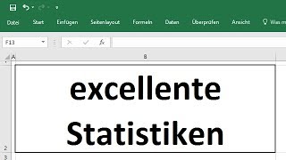 Excel 2016 Statistische Funktionen wie Mittelwert Median und Standardabweichung [upl. by Ongineb879]