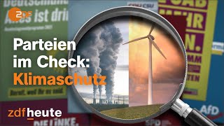 Klimaschutz Was dazu in den Wahlprogrammen der Parteien im Bundestag steht  ZDFheute erklärt [upl. by Felicdad125]