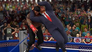 Donald Trump vs Roman Reigns  WWE US Championship [upl. by Pettifer674]