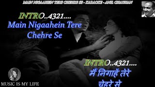 Main Nigaahein Tere Chehre Se Karaoke With Scrolling Lyrics Eng amp हिंदी [upl. by Dougal]