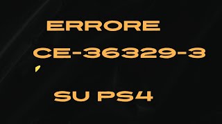 TUTORIAL  Come Risolvere lErrore CE363293 su PS4  Guida PassoPasso [upl. by Airdnassac]