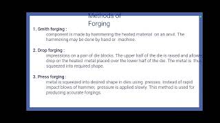 Process Planning and Cost Estimation Introduction of Forging Process DrPRavikumarProfMecht [upl. by Berrie]