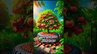 quotGiant Tomato Plant Full of Fruit Grown in a Tirequot gardening youtubeshortsviral fruitcutting diy [upl. by Anhcar968]