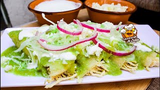 Enchiladas Verdes Fáciles y Deliciosas  Antojitos Mexicanos [upl. by Moreland185]