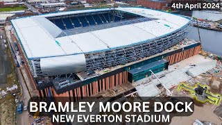 Bramley Moore Dock New Everton Stadium  Fly Around [upl. by Shanna828]