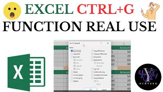 EXCEL Special function CTRLG ll how to use ctrlg in excel ll real use with examples [upl. by Kerin]