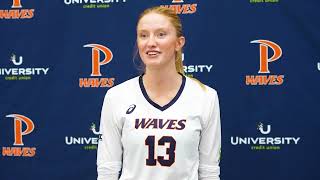 Womens Volleyball  Riley Simpson Postgame Interview vs Pacific [upl. by Yasnil]