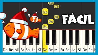 LOS PECES EN EL RÍO  TUTORIAL PIANO FÁCIL  CANCIÓN NAVIDEÑA PIANO [upl. by Orford]