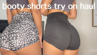 booty shorts activewear try on haul honest review [upl. by Partridge]