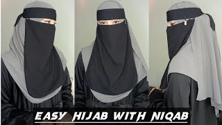 Easy Hijab With Niqab Tutorial  Easy Hijab Style With Niqab  Ismi Nazish [upl. by Addi]