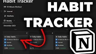 How To Make A Habit Tracker In Notion Notion Habit Tracker Tutorial [upl. by Samford198]