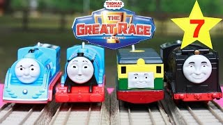 THOMAS AND FRIENDS THE GREAT RACE 7  TRACKMASTER GORDON The Express Engine KIDS PLAYING TOY TRAINS [upl. by Kathi854]