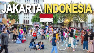 All Day Walking in Jakarta Lively Streets Kota Tua Indonesia [upl. by Blaise]