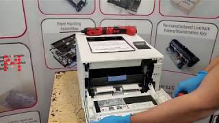 Installing The Transfer Belt In The HP M452 M377 M477 M454 M479 Laser Printer RM26454 [upl. by Ross387]