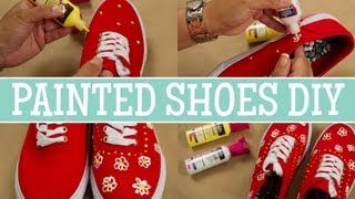 DIY  How to Add Style to Shoes Using Fabric Paint [upl. by Dareen]