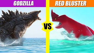 Godzilla vs Red Bluster Sea Beast  SPORE [upl. by Clower44]