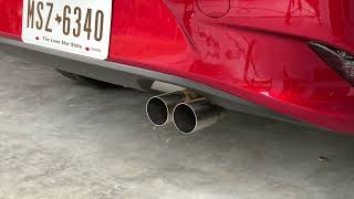 2019 MX5 Miata stock exhaust vs GoodWin Racing RoadsterSport SuperStreet exhaust [upl. by Kiona]