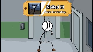 Henry Stickmin  Get the Nailed it medal achievement safe landings in Fleeing the Complex guide [upl. by Portingale503]