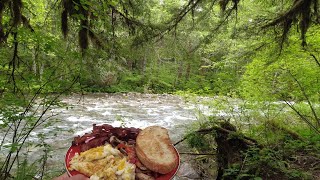 Camp Set up and Breakfast at Beckler River no talking [upl. by Archibald128]