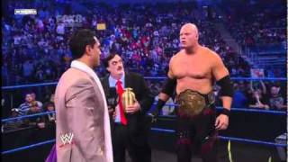 WWE Smackdown 291010 Alberto Del Rio interrupts Kanes segment and demands a title match HDTV 480p [upl. by Nwahc]