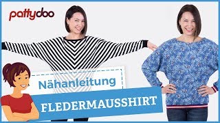 Nähanleitung für ein Fledermausshirt in 3 Varianten  super für Nähanfänger [upl. by Irrok]