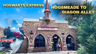 Hogwarts Express Complete Tour Hogsmeade To Diagon Alley  Universal Island of Adventure l Orlando [upl. by Namyaw]