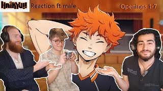 Haikyuu all OPenings 17  Anime Reaction ft Volleyball player [upl. by Ailla]