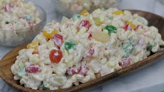 BEST MACARONI FRUIT SALAD  HOW TO MAKE FILIPINO MACARONI SALAD [upl. by Ianej289]