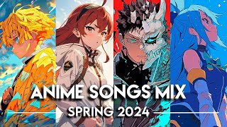 Best Anime Openings and Endings Music Mix │Full Songs  Spring 2024 [upl. by Aitrop]