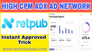 Netpub Adx Ad Network High Cpm Google Adsense Alternative Easy Approved Ads Network For Blogger [upl. by Domenico]