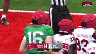 Rutgers Spring Game Highlights Athan Kaliakmanis throws TD to Naseim Brantley [upl. by Ydna563]