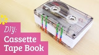 DIY Cassette Tape Book  Coptic Stitch Bookbinding  Sea Lemon [upl. by Wahs501]