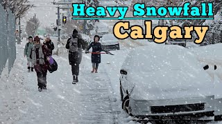 Heavy Snowfall and 15°C Freezing Cold in Calgary Alberta Canada 🇨🇦 canada calgary Alberta snow [upl. by Menard]